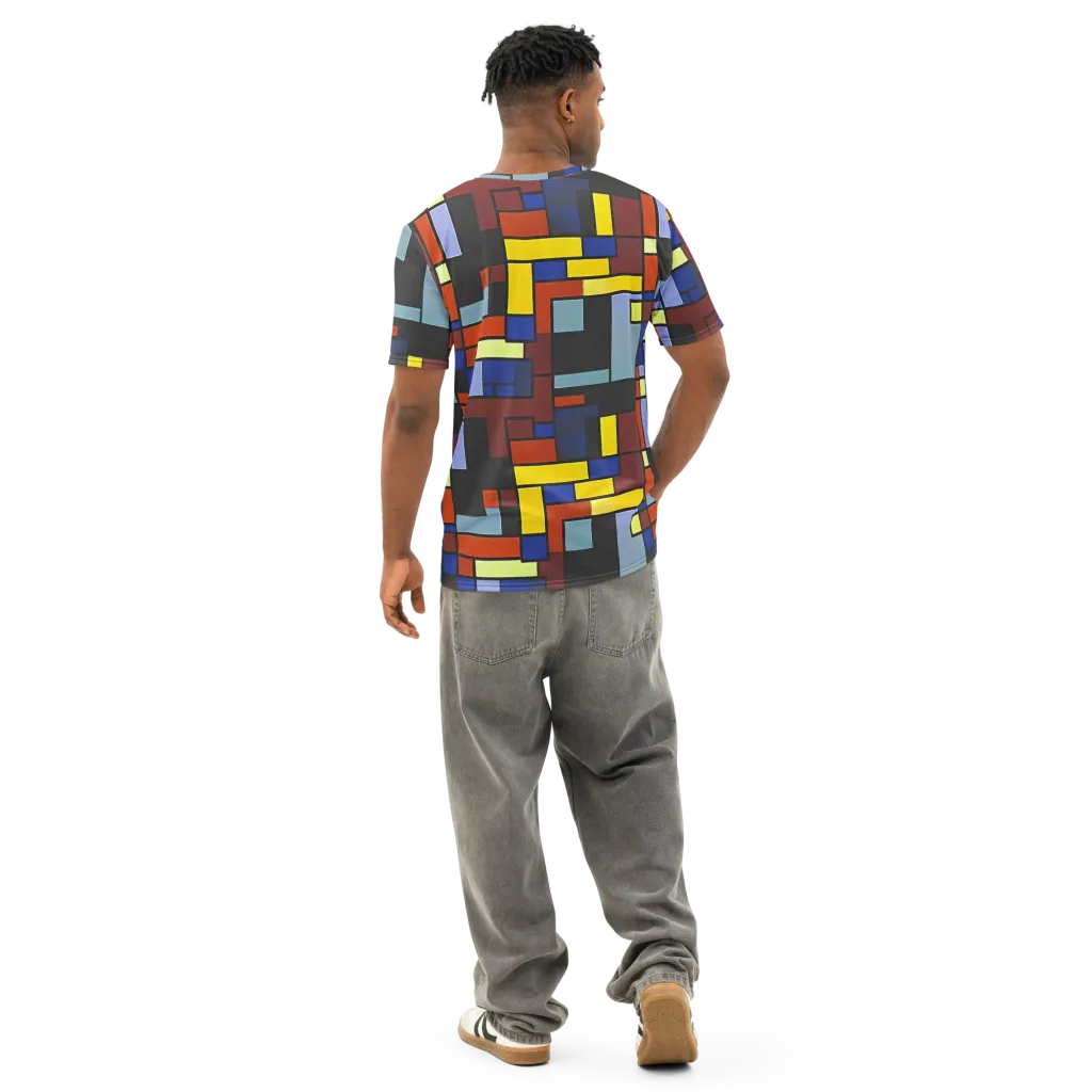 Ember Matrix on Men's Cotton Crew Neck T-Shirt — Back