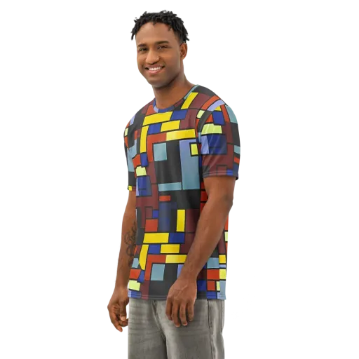 Ember Matrix on a Men's Cotton Crew Neck T-Shirt
