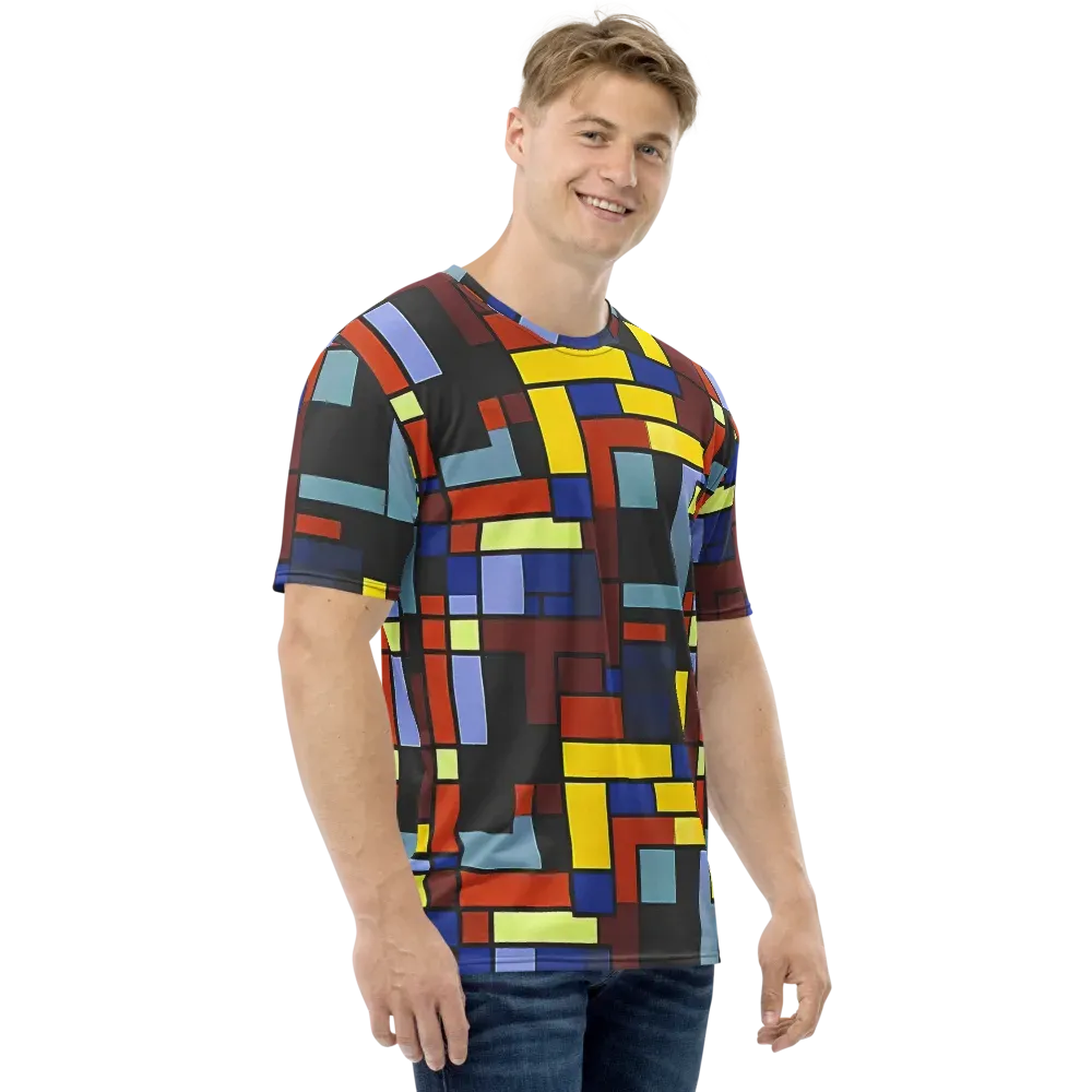 Ember Matrix on Men's Crew Neck T-Shirt — Right