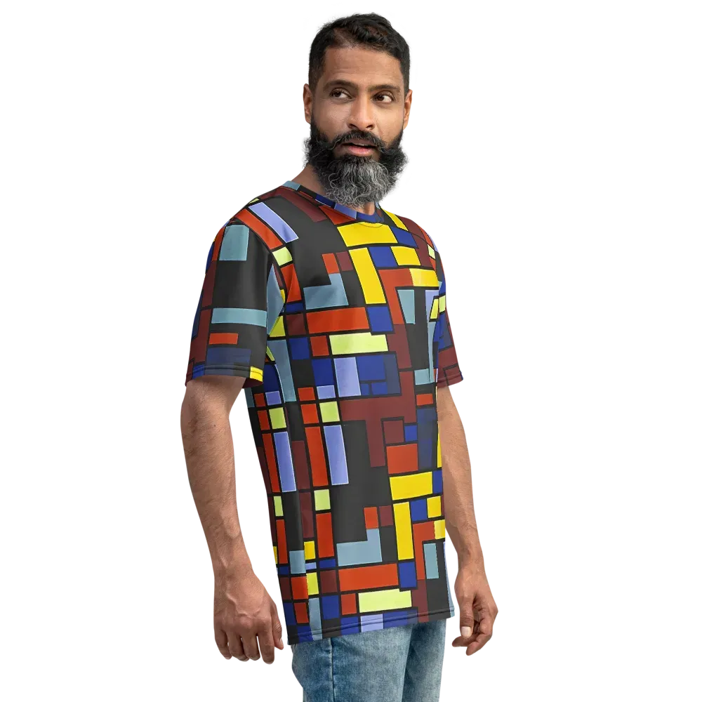 Ember Matrix on Men's Crew Neck T-Shirt — Right