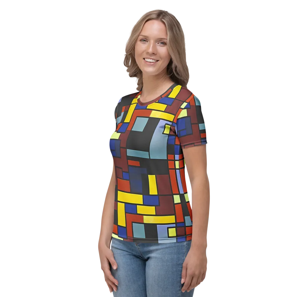 Ember Matrix on Women's Crew Neck T-Shirt — Left