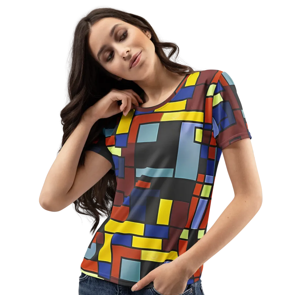 Ember Matrix on Women's Crew Neck T-Shirt — Left Front