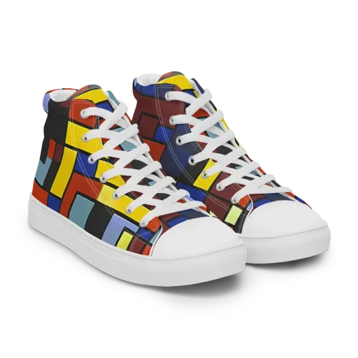 Ember Matrix on a Women's High Top Canvas Shoes