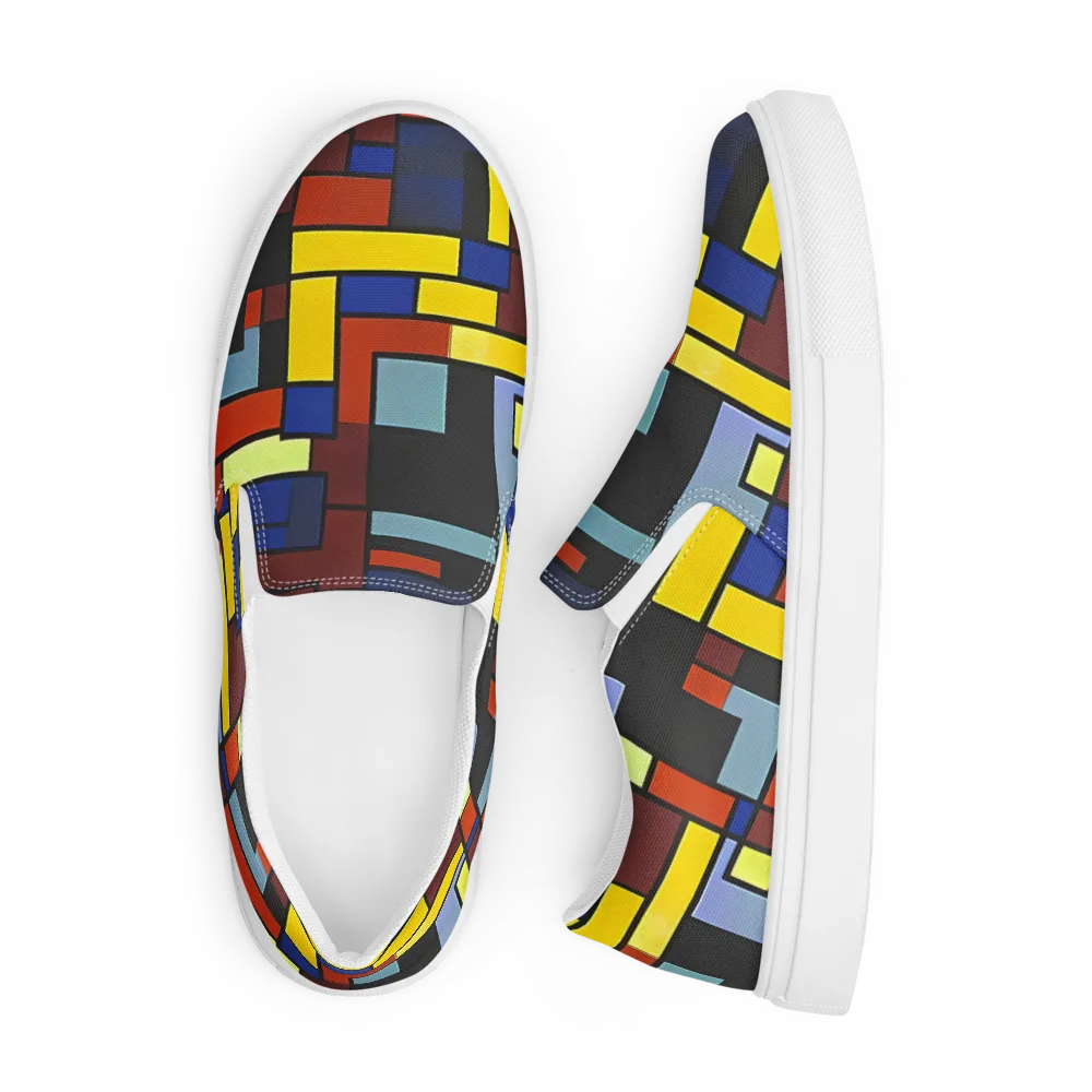 Ember Matrix on Men's Slip-On Canvas Shoes — Front