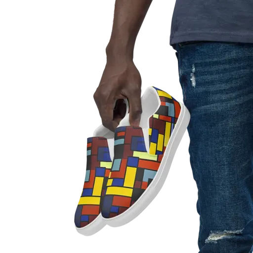 Ember Matrix on a Men's Slip-On Canvas Shoes