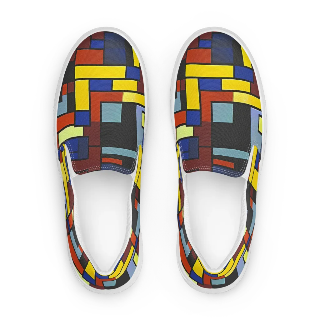 Ember Matrix on Women's Slip-On Canvas Shoes — Front