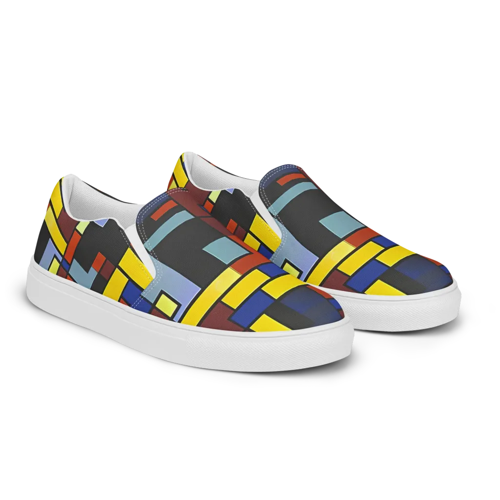 Ember Matrix on Women's Slip-On Canvas Shoes — Right Front