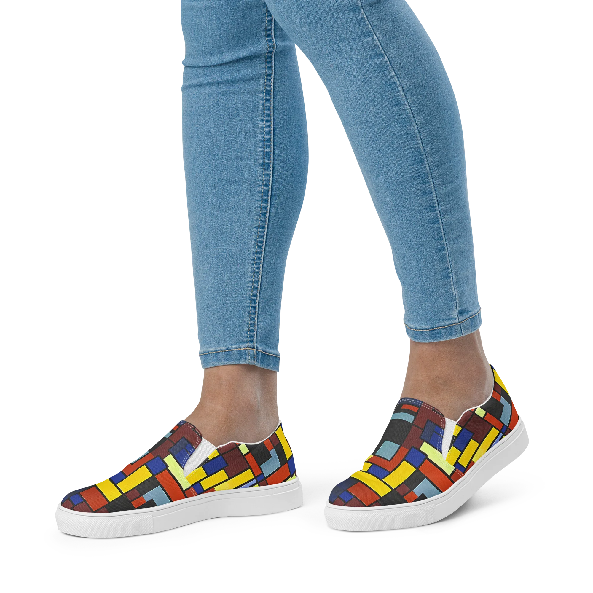 Ember Matrix on Women's Slip-On Canvas Shoes — Front