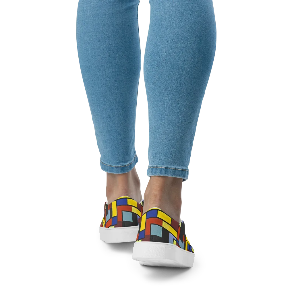 Ember Matrix on Women's Slip-On Canvas Shoes — Back