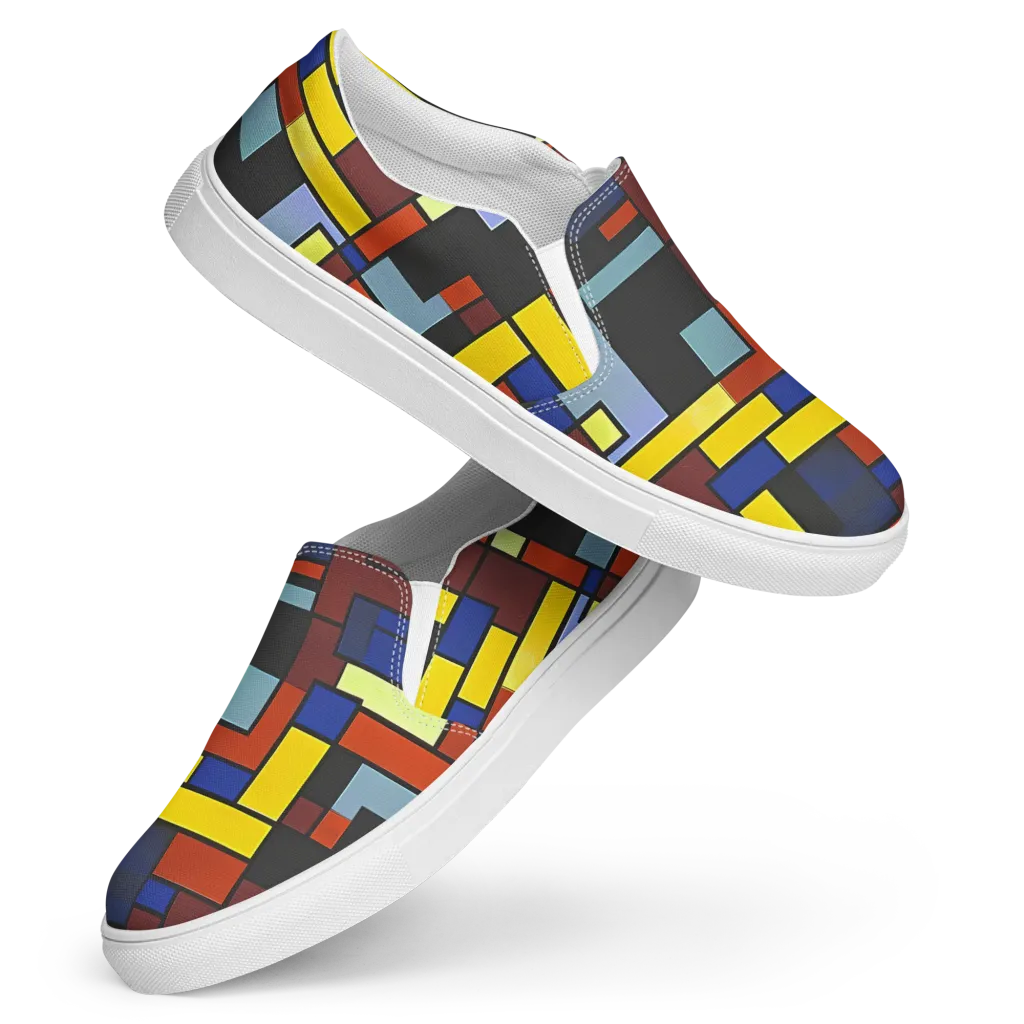 Ember Matrix on Women's Slip-On Canvas Shoes — Front