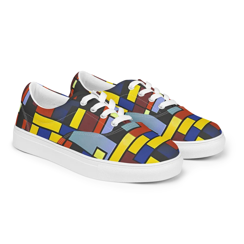 Ember Matrix on Men's Lace-Up Canvas Shoes — Right Front