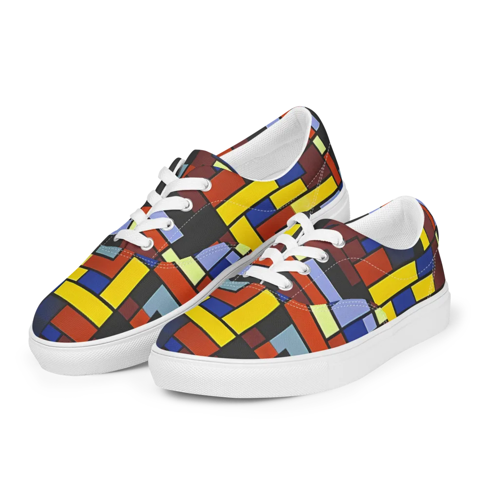 Ember Matrix on Men's Lace-Up Canvas Shoes — Left Front