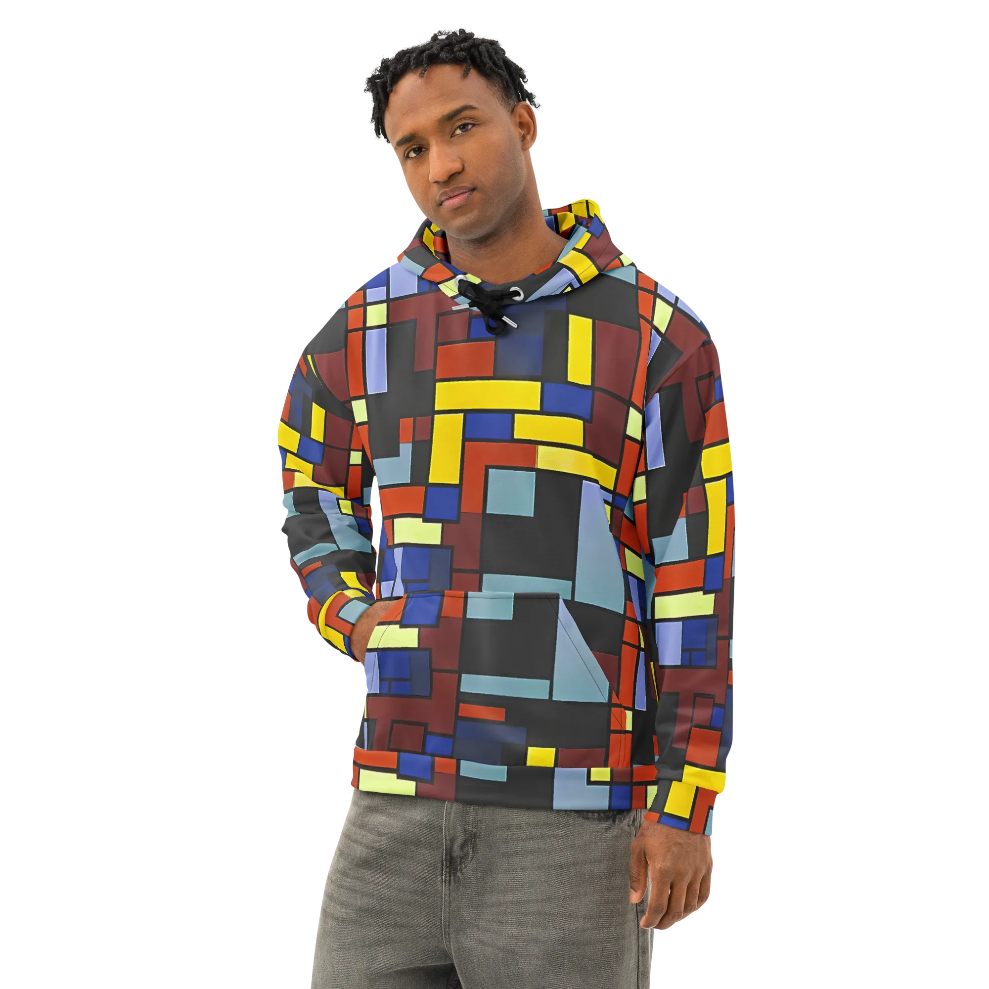 Ember Matrix on Cotton Hoodie — Left Front