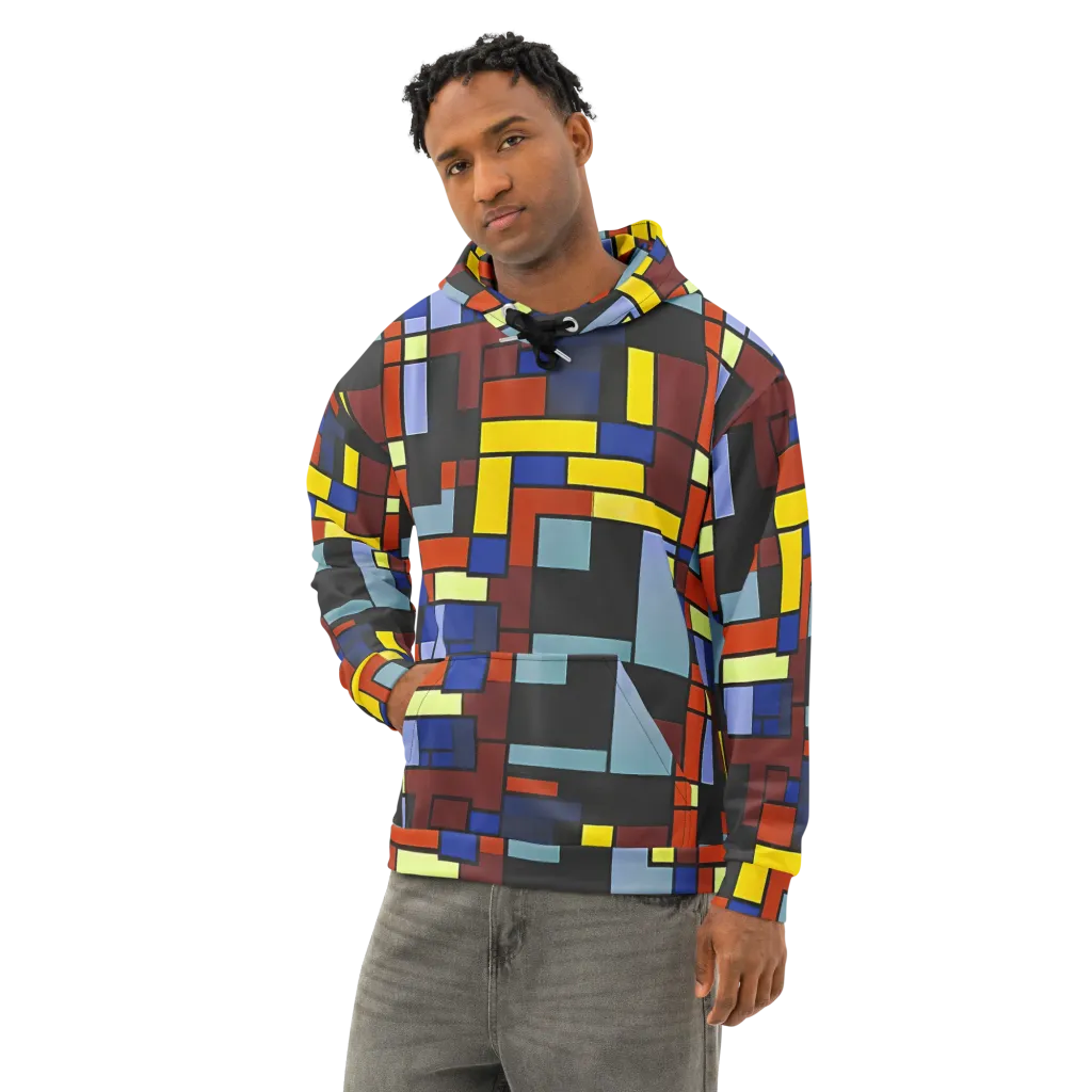 Ember Matrix on Cotton Hoodie — Left Front