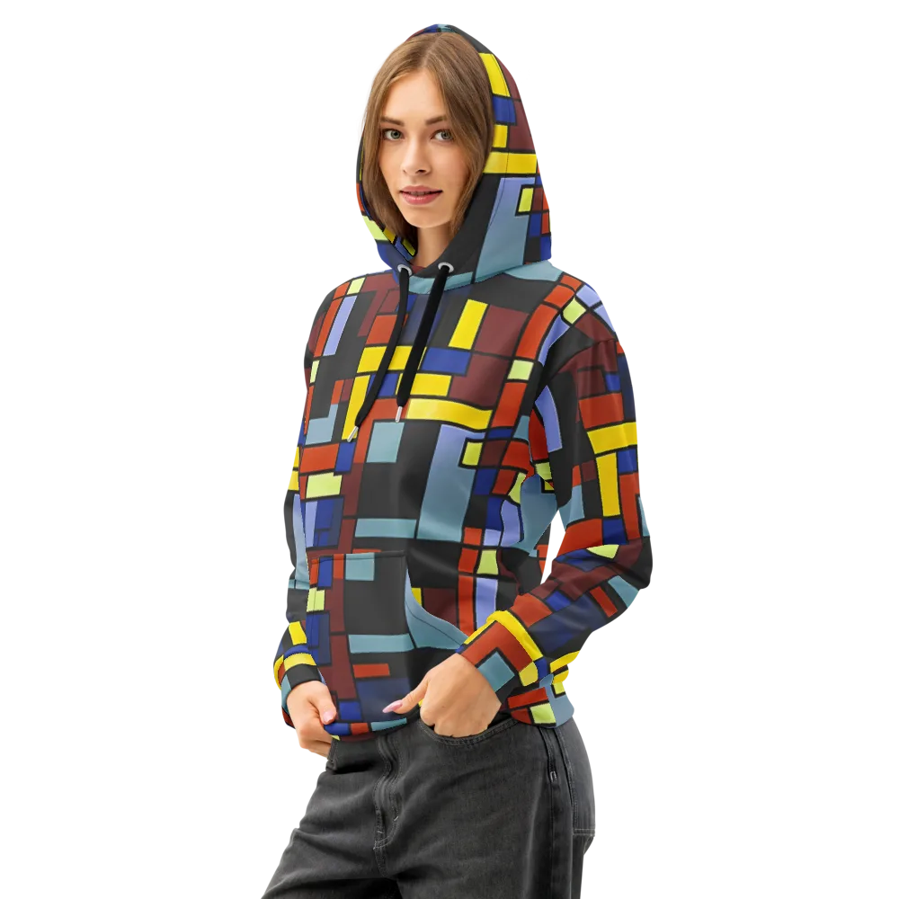 Ember Matrix on Cotton Hoodie — Left Front