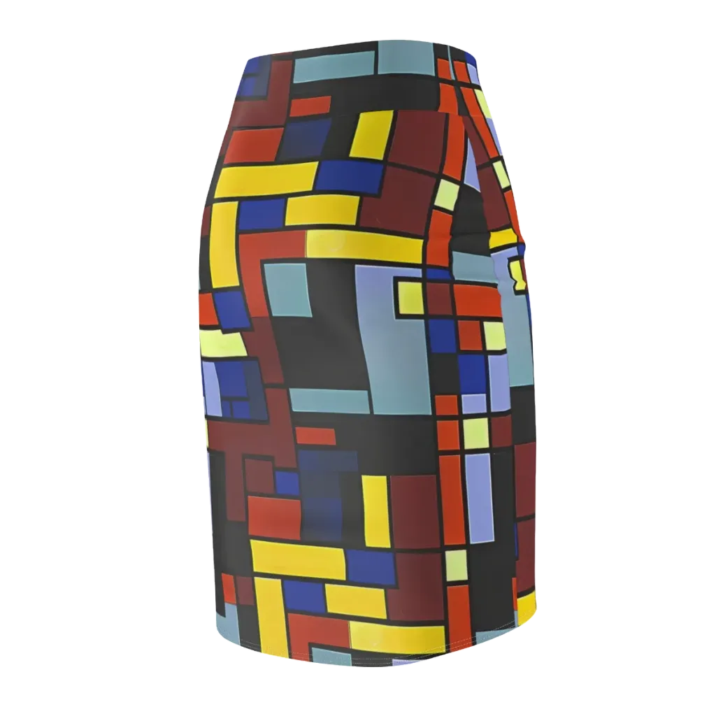 Ember Matrix on Pencil Skirt — Back Side