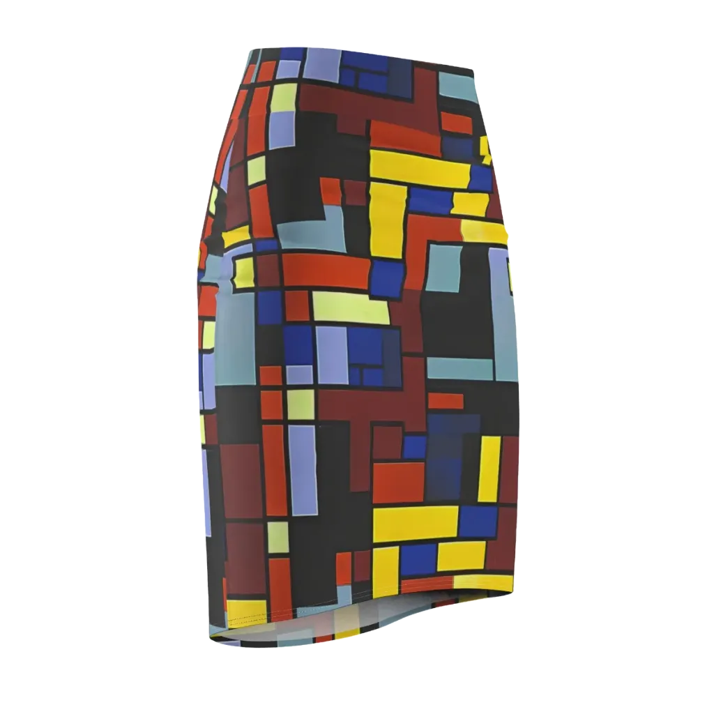 Ember Matrix on Pencil Skirt — Front Side