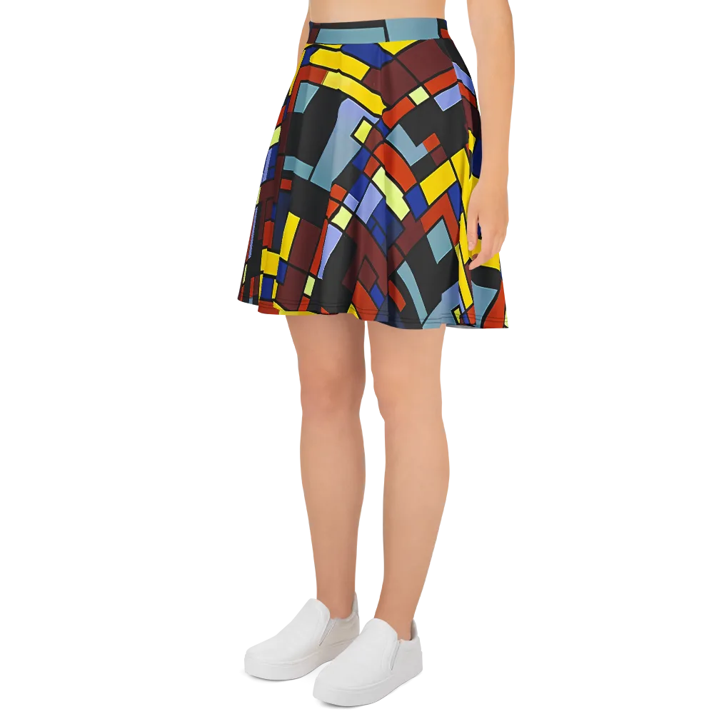 Ember Matrix on Skater Skirt — Left