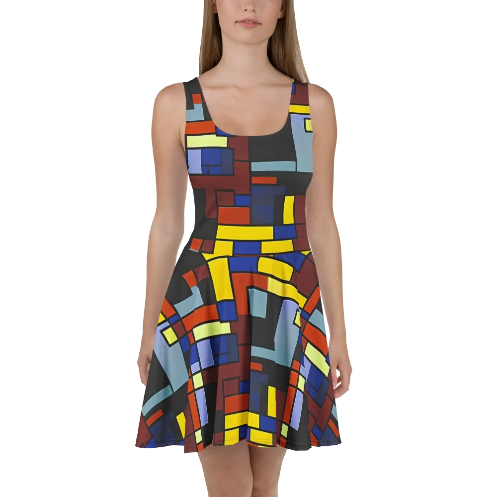 Ember Matrix on Skater Dress — Front