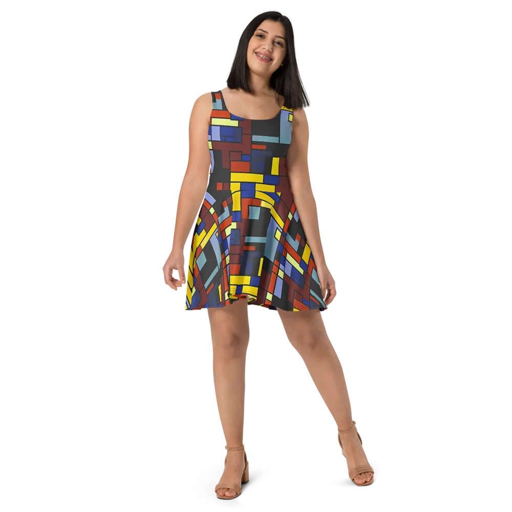 Ember Matrix on Skater Dress — Front