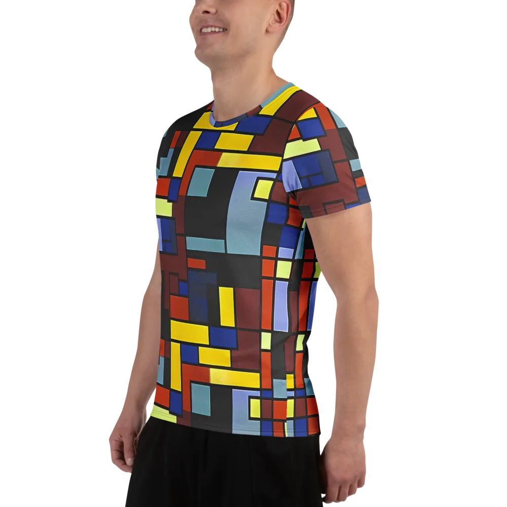 Ember Matrix on Men's Athletic T-Shirt — Left