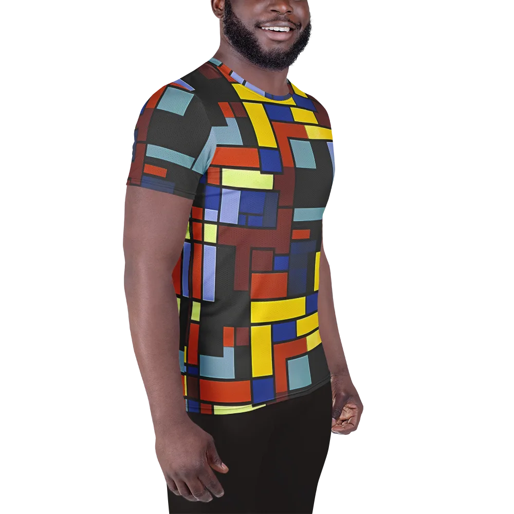 Ember Matrix on Men's Athletic T-Shirt — Right