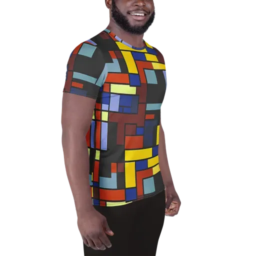 Ember Matrix on a Men's Athletic T-Shirt
