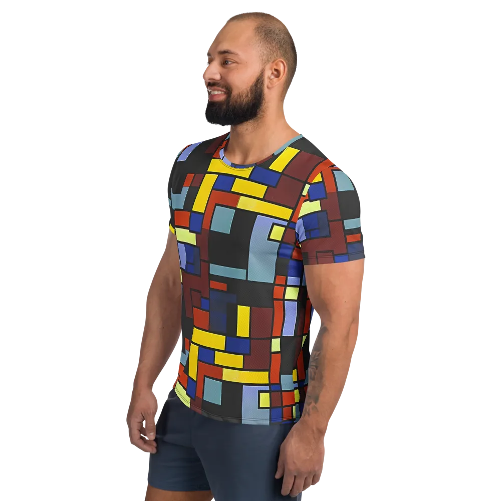 Ember Matrix on Men's Athletic T-Shirt — Left