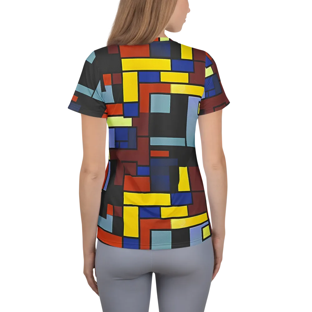 Ember Matrix on Women's Athletic T-Shirt — Back