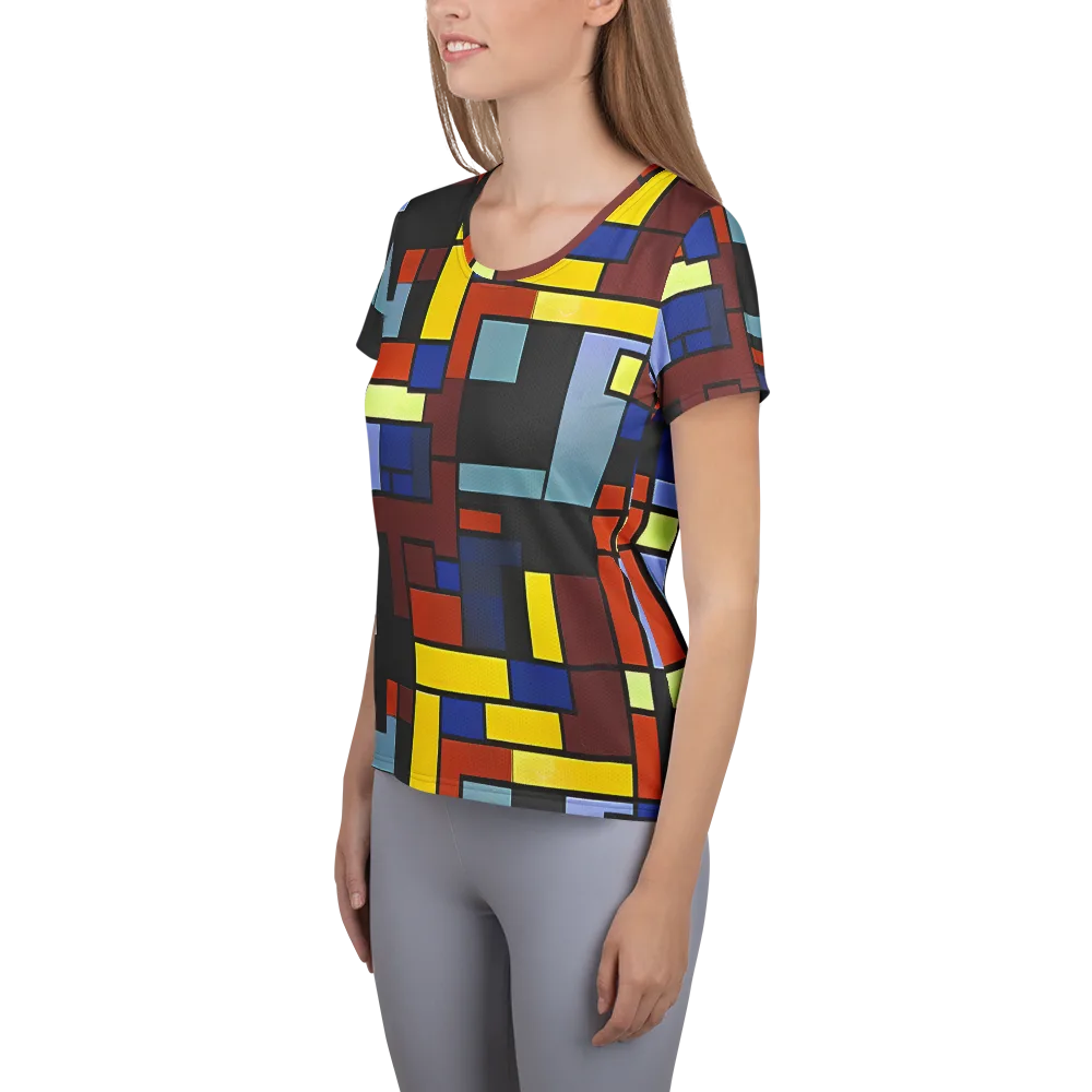 Ember Matrix on Women's Athletic T-Shirt — Left
