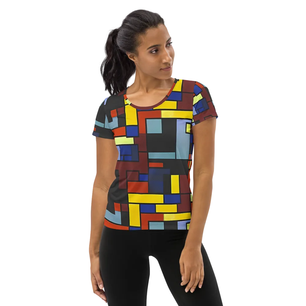 Ember Matrix on Women's Athletic T-Shirt — Front