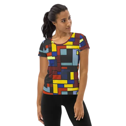 Ember Matrix on a Women's Athletic T-Shirt