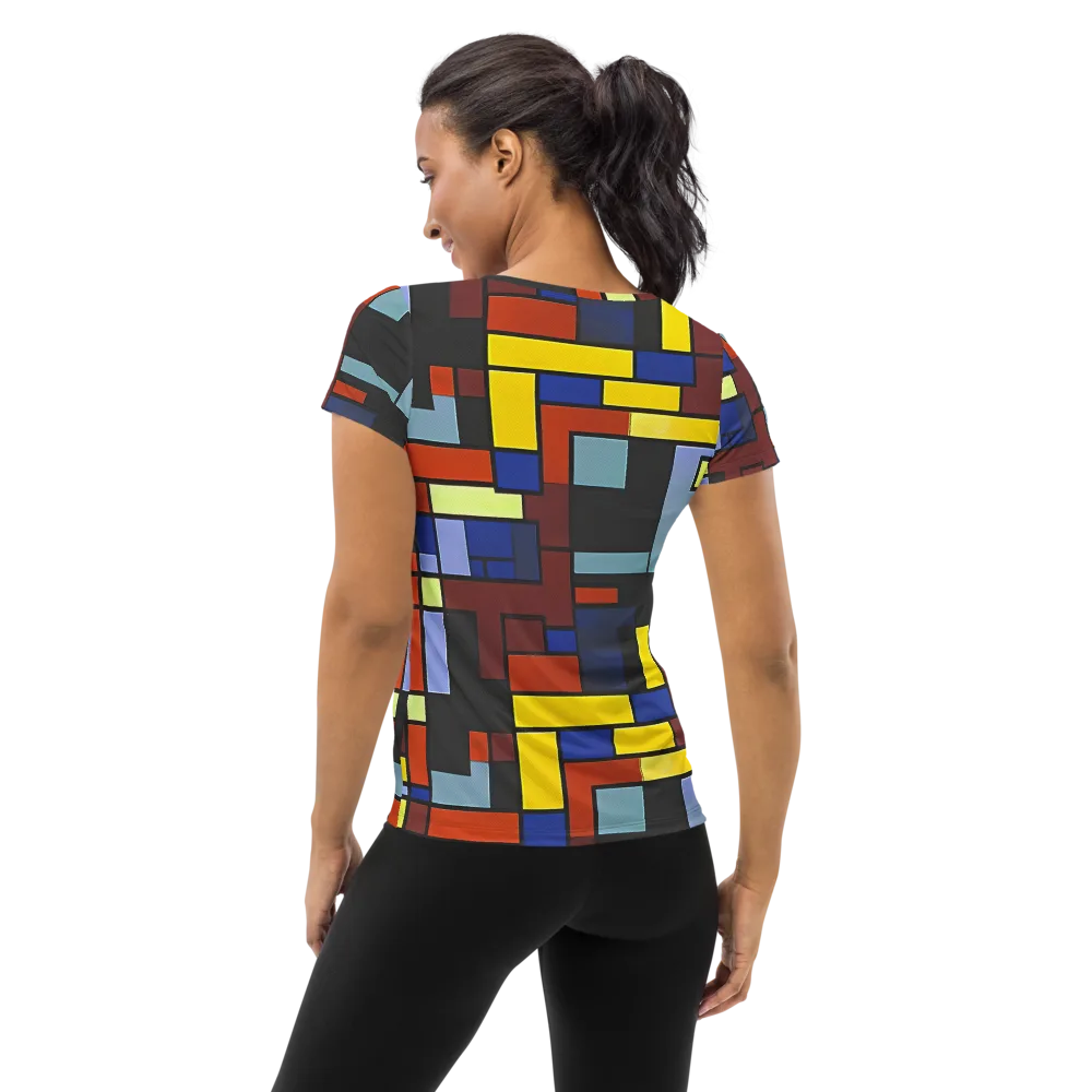 Ember Matrix on Women's Athletic T-Shirt — Back