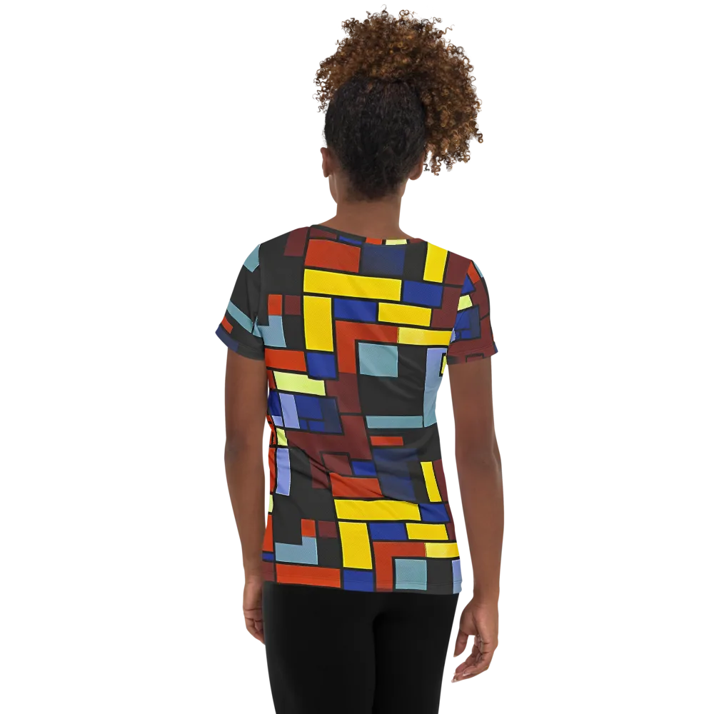 Ember Matrix on Women's Athletic T-Shirt — Back