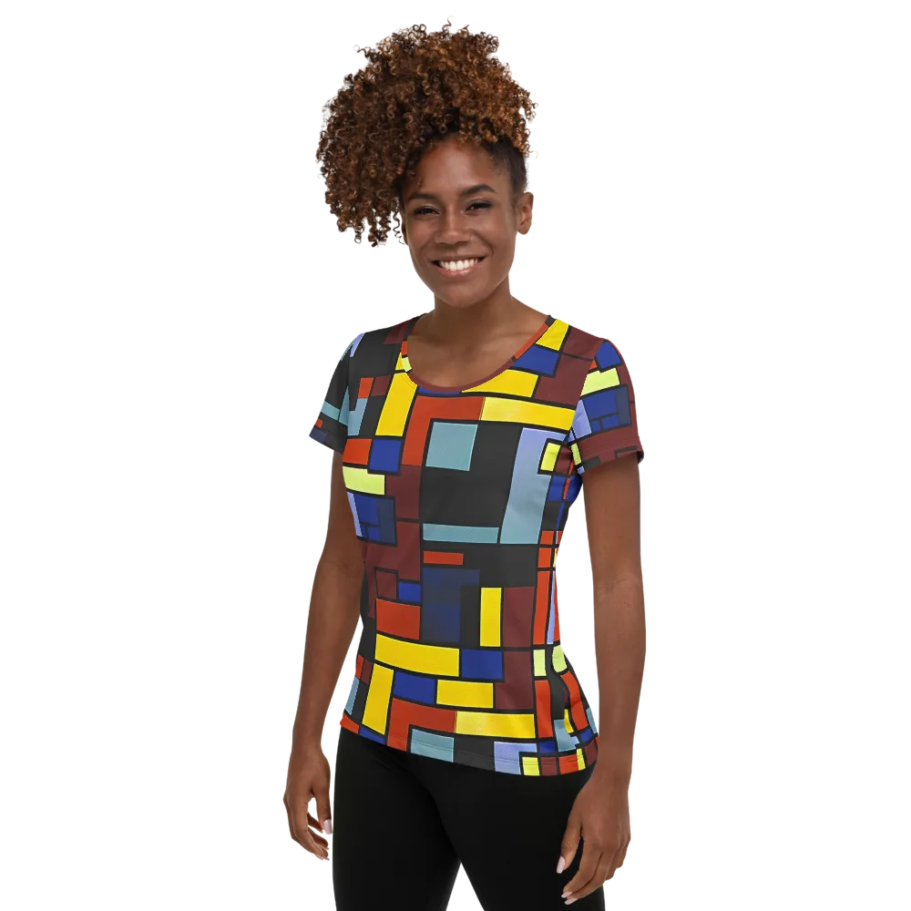 Ember Matrix on Women's Athletic T-Shirt — Left
