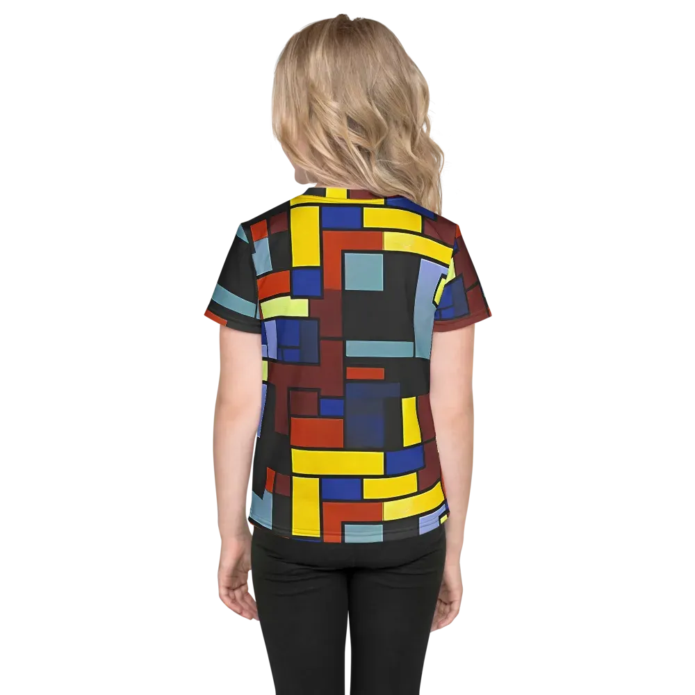 Ember Matrix on Kids Crew Neck T-Shirt — Back