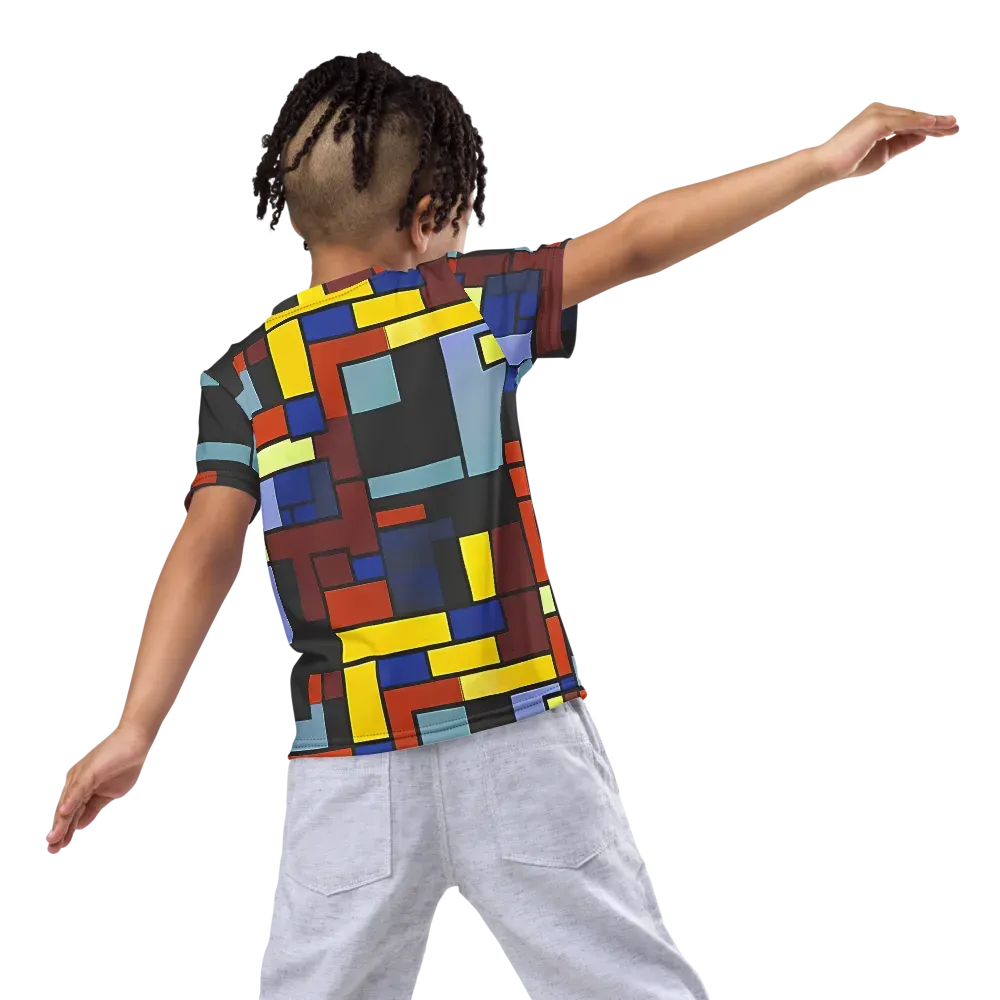 Ember Matrix on Kids Crew Neck T-Shirt — Back