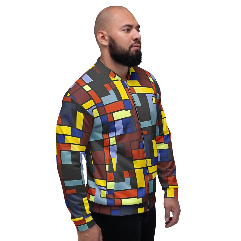 Ember Matrix on Bomber Jacket — Right