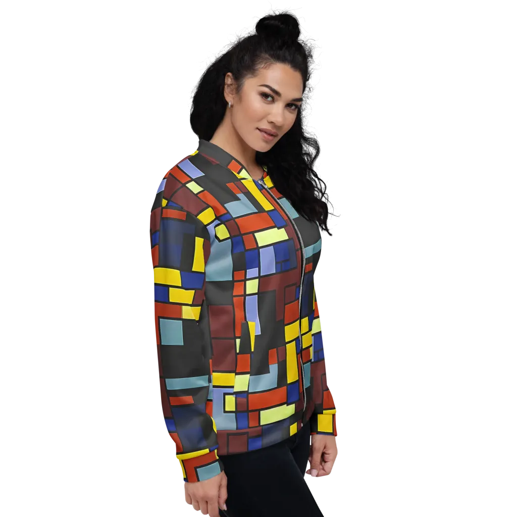Ember Matrix on Bomber Jacket — Right