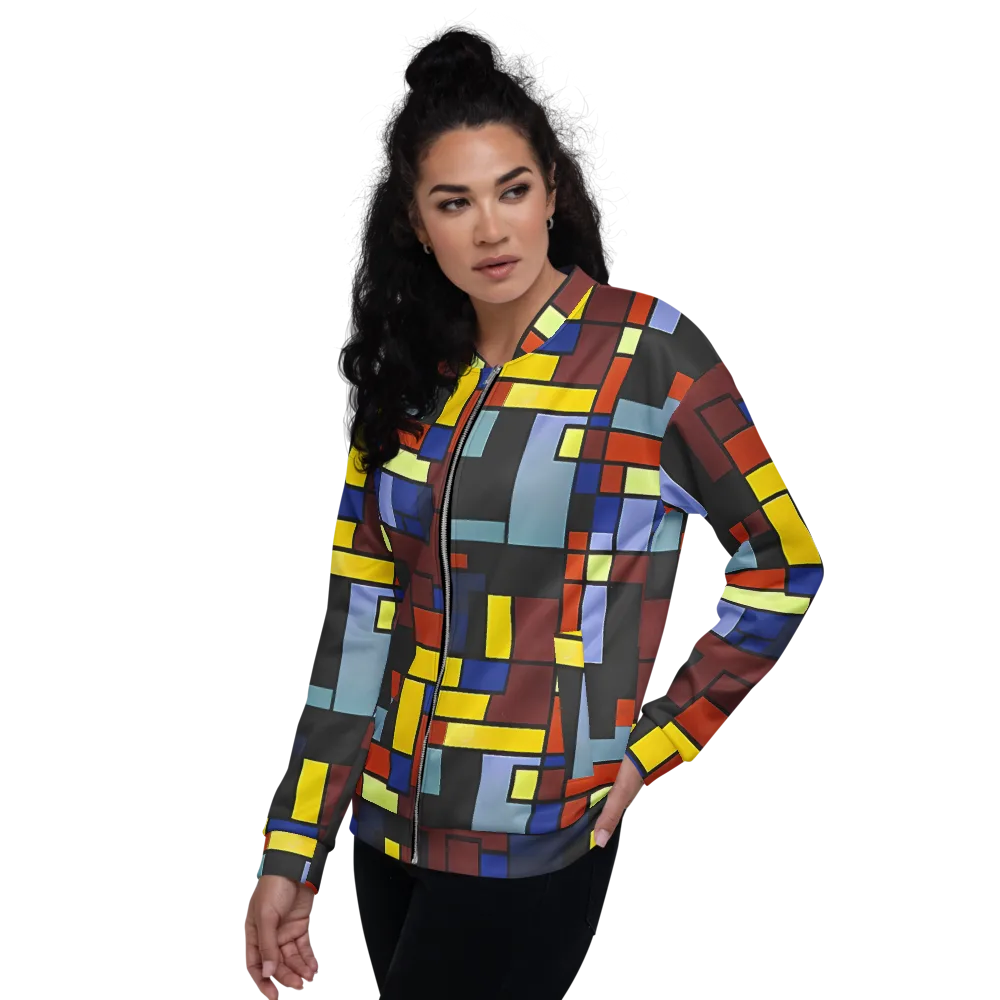 Ember Matrix on Bomber Jacket — Left