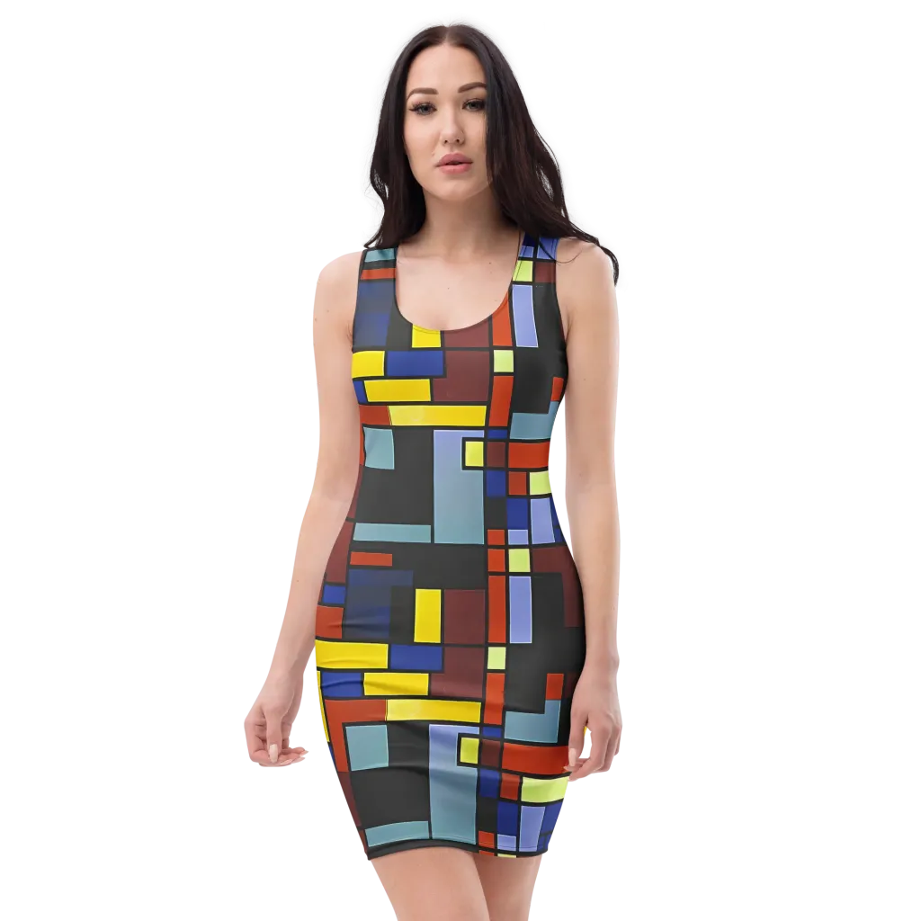 Ember Matrix on Bodycon Dress — Front
