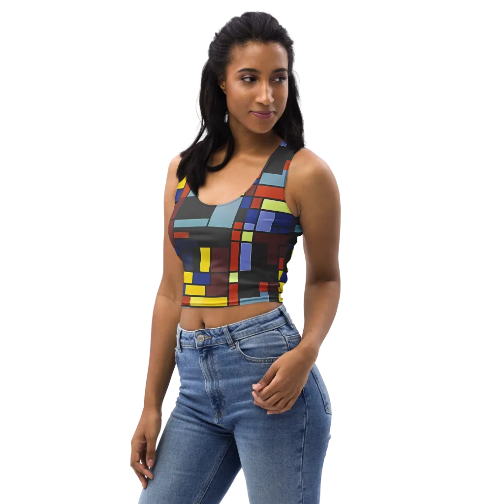 Ember Matrix on Crop Top — Left Front