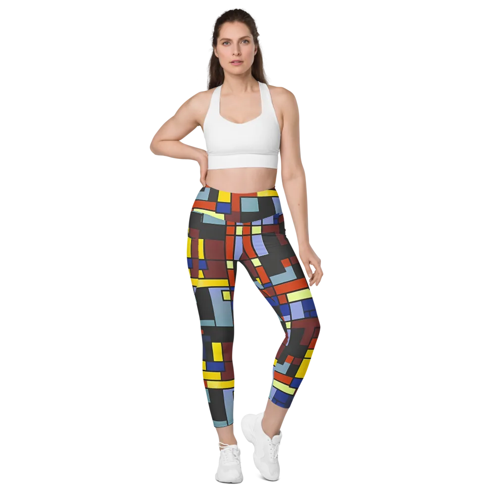 Ember Matrix on Leggings with Pockets — Front