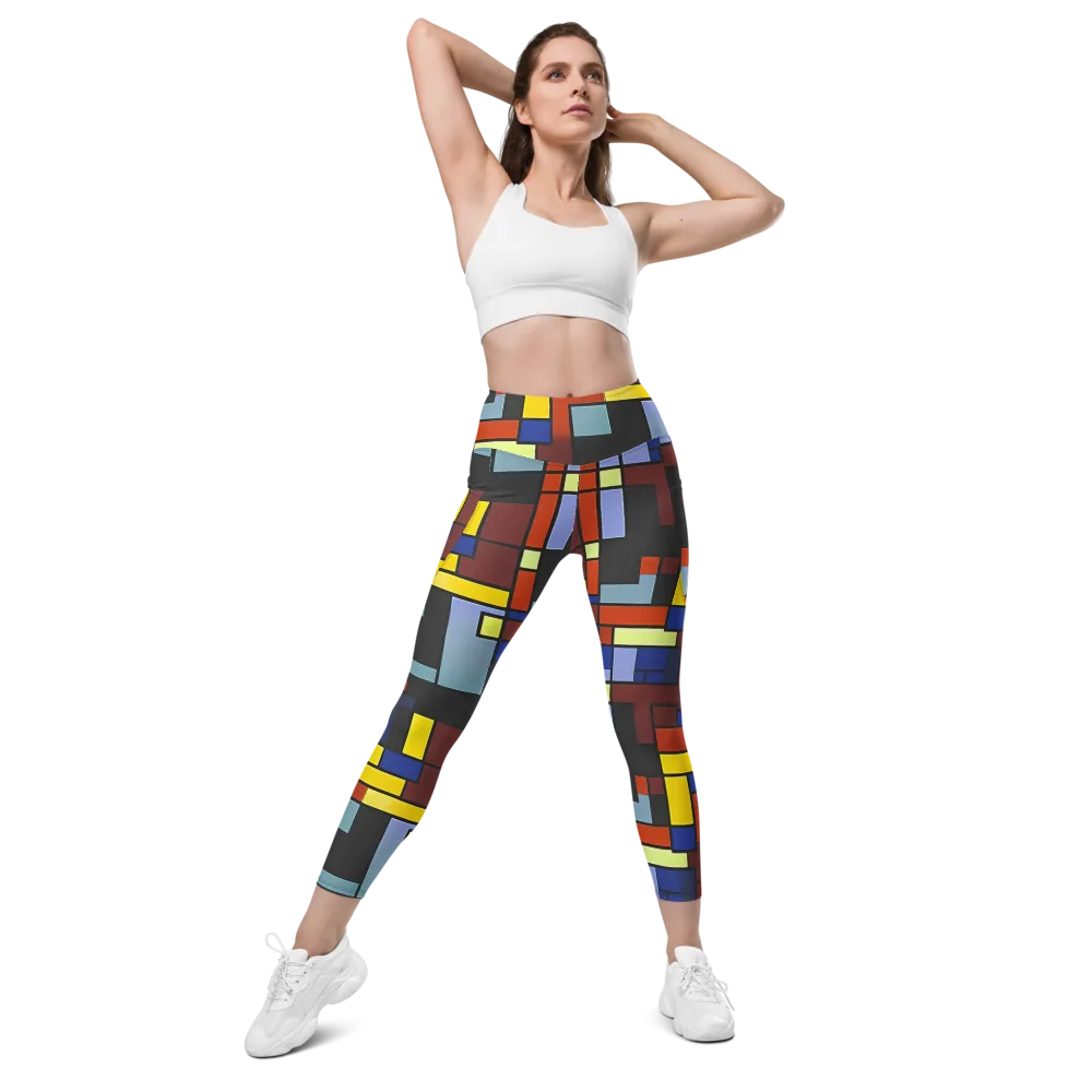 Ember Matrix on Leggings with Pockets — Front