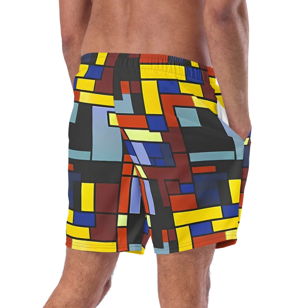 Ember Matrix on Swim Trunks — Right Back