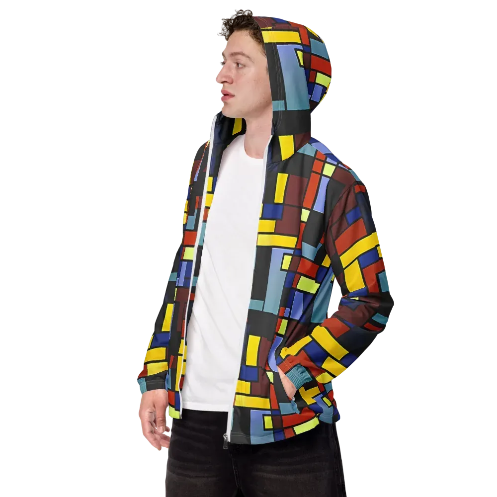 Ember Matrix on Men's Windbreaker — Left Front