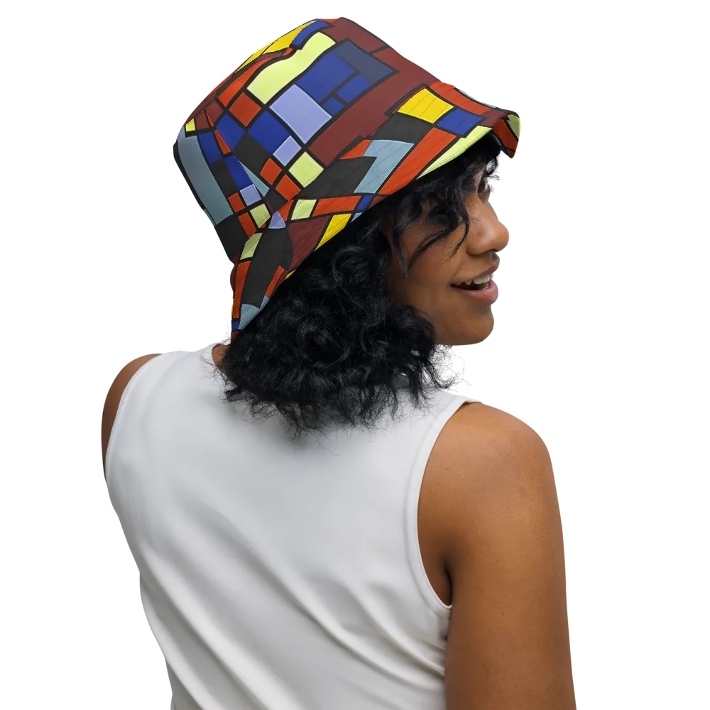Ember Matrix on Reversible Bucket Hat — Right Outside