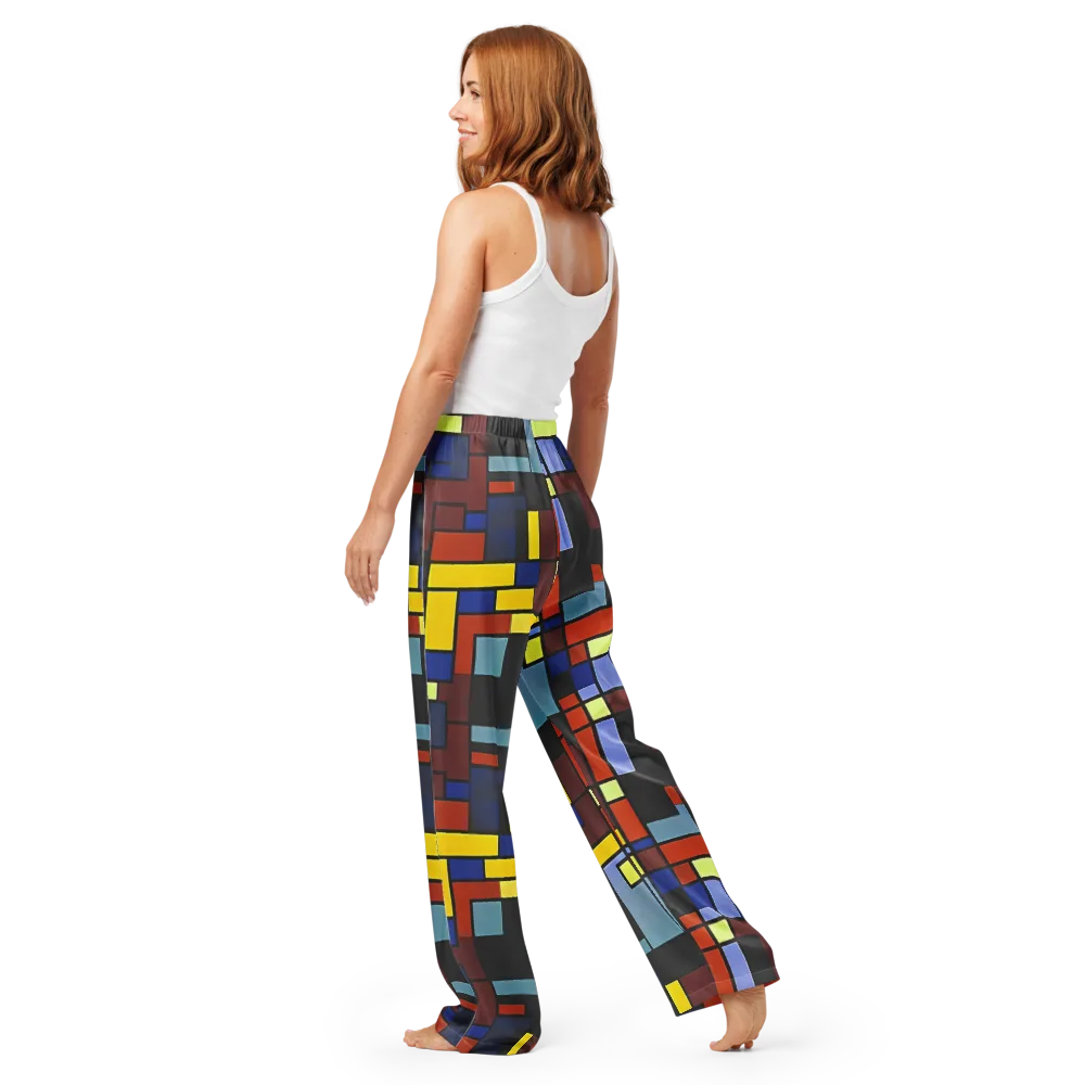 Ember Matrix on Women's Pajama Pants — Back