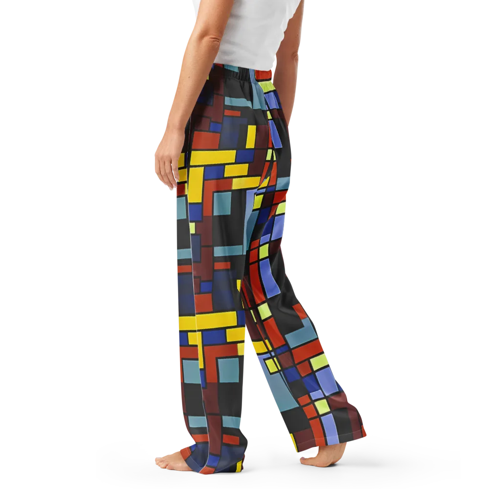 Ember Matrix on Women's Pajama Pants — Left