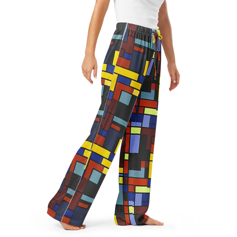 Ember Matrix on Women's Pajama Pants — Right Front